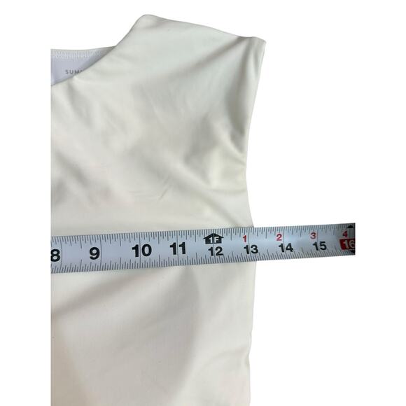 Summersalt Women's Black White High Neck Open Back One Piece Bathing Suit Size 6 - Picture 8 of 8